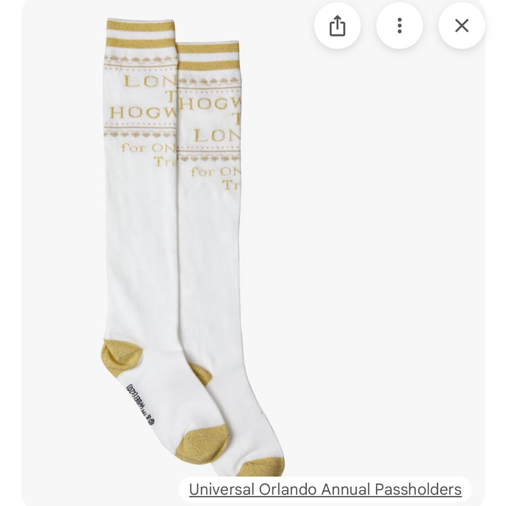 Hogwarts Express Ticket Knee High Socks